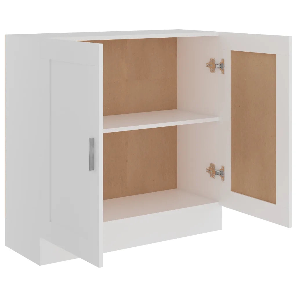 Libreria-Scaffale per Libri-Mobile di Stoccaggio Bianca 82,5x30,5x80 cm in Legno Multistrato