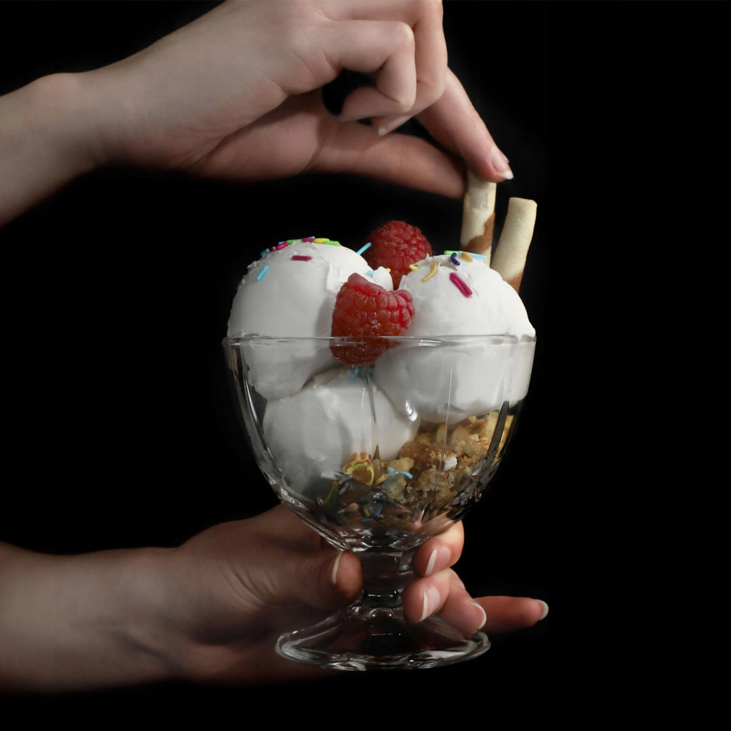 Set di 6 coppette da gelato in vetro KADAX da 300 ml.