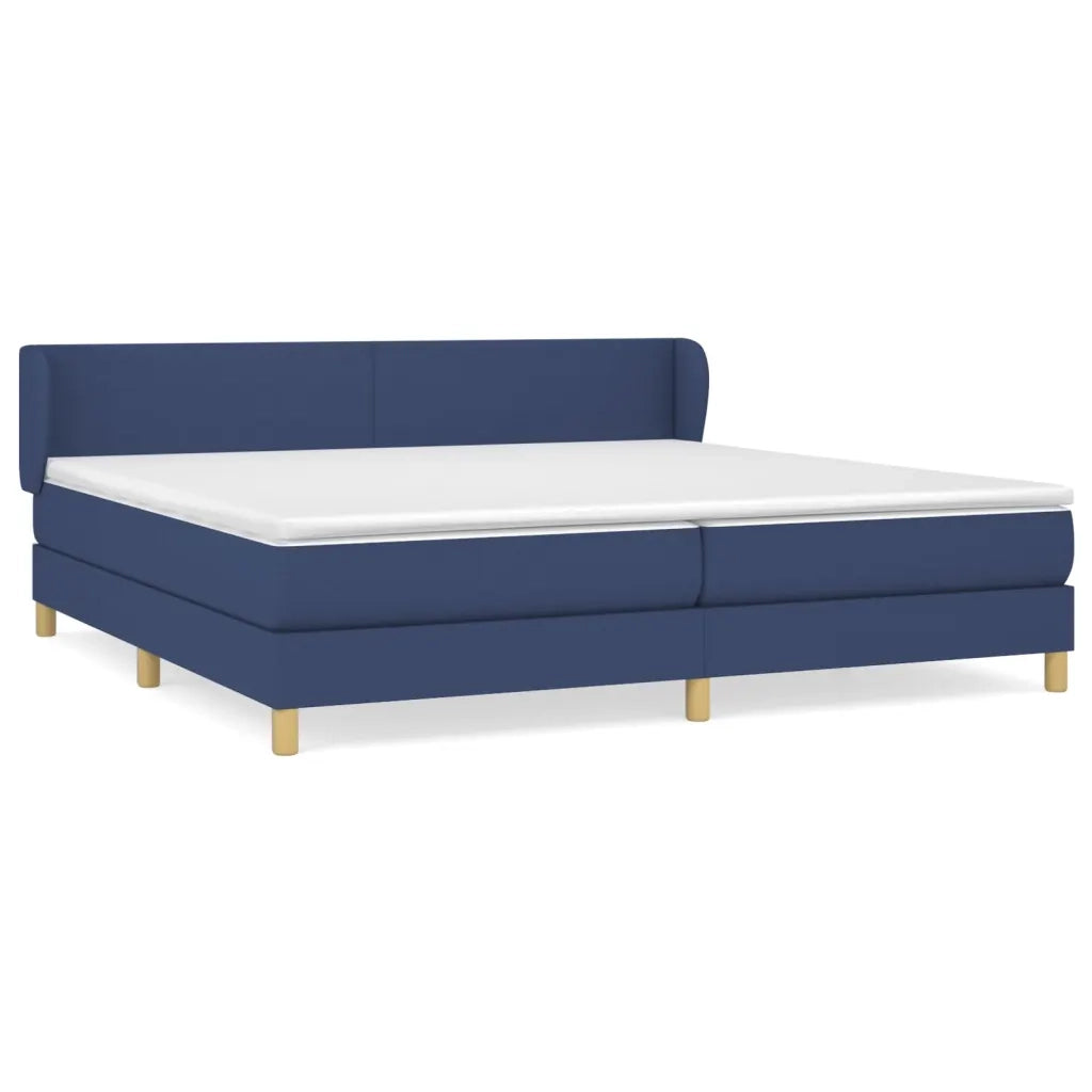 Giroletto a Molle con Materasso Blu 200x200 cm in Tessuto 3126675