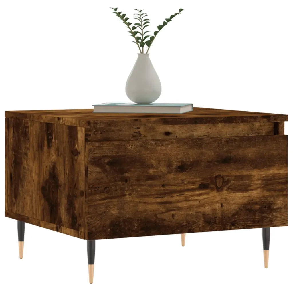 2 pz Tavolini salotto | Tavolino da caff¨¨ | Tavolino da Soggiorno Rovere Fumo 50x46x35 cm Legno Multistrato