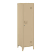 Mobiletto/scaffale in metallo con serratura 137 x 38 x 38 cm marrone 03_0008946