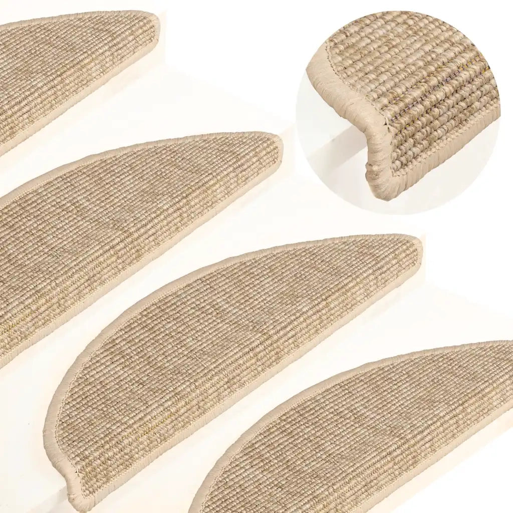 Tappeti Adesivi per Scale 15 pz 56x20 cm Beige Chiaro cod mxl 67491