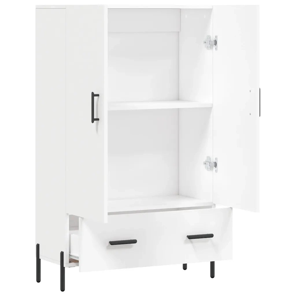 Credenza | Madia | Buffet da pranzo | Armadio da pranzo Bianca 69,5x31x115 cm in Legno Multistrato