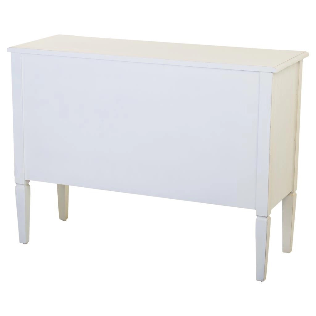 Mobile da ingresso in legno con griglie bianche 106x40x78h