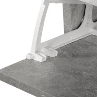 Mobile da Ingresso Appendiabiti con Scarpiera e Specchio Grigio Cemento