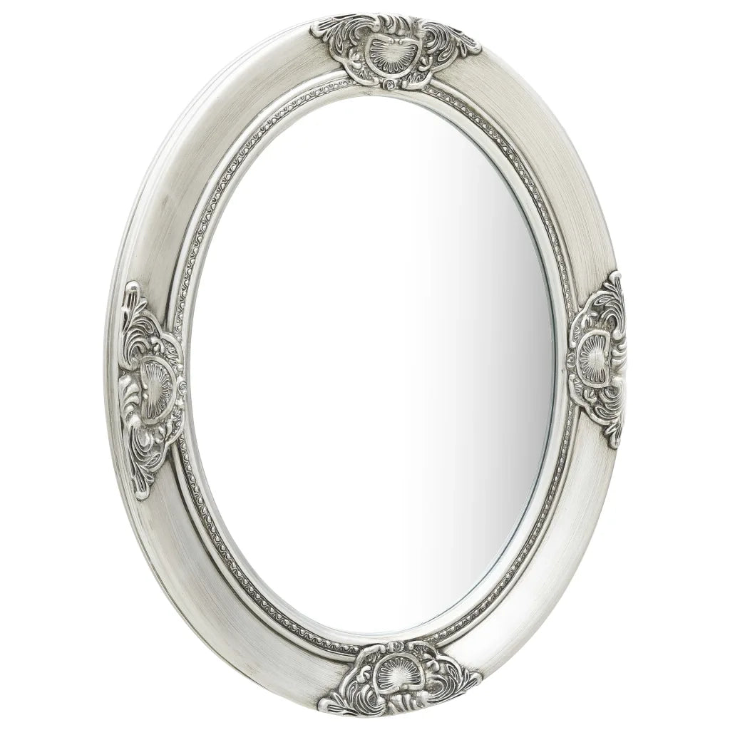 Specchio da Parete | Specchio decorativo Stile Barocco 50x60 cm Argento