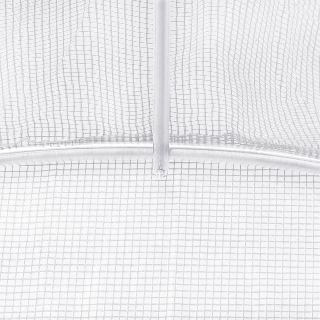 Serra con Telaio in Acciaio Bianco 20 mÂ² 5x4x2,3 m