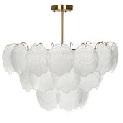Lampadario in ottone, metallo e vetro ⌀ 60 cm Lampada a sospensione stile glamour