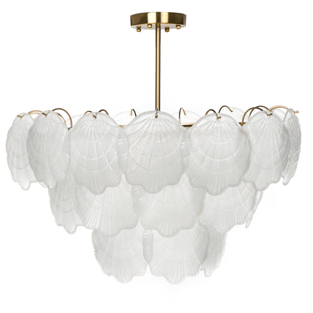 Lampadario in ottone, metallo e vetro ⌀ 60 cm Lampada a sospensione stile glamour