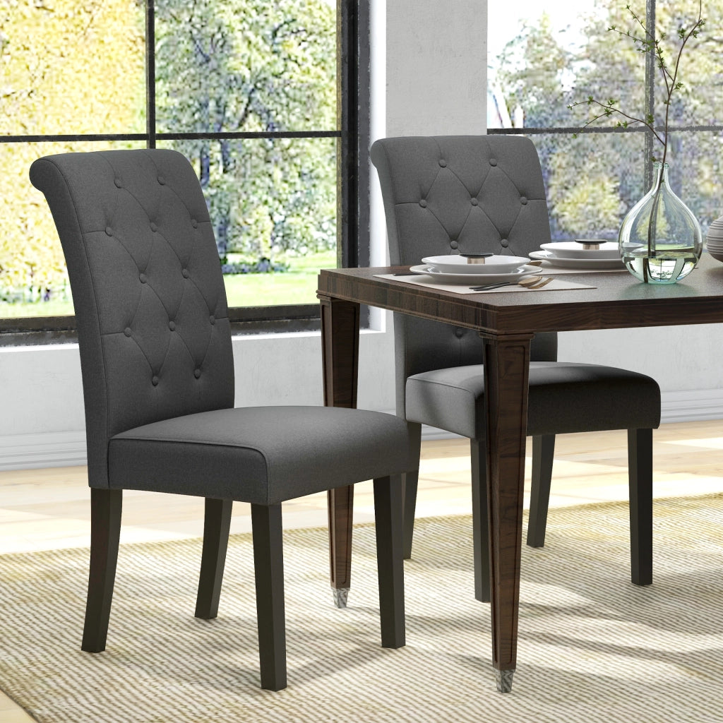 Sedia da Pranzo ¨C zephmum ¨C Grigio Scuro, Legno, 47x61x101 cm