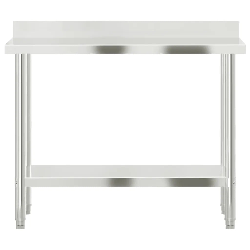 Tavolo Lavoro Cucina con Paraschizzi 110x55x93cm Acciaio Inox CFW2855988