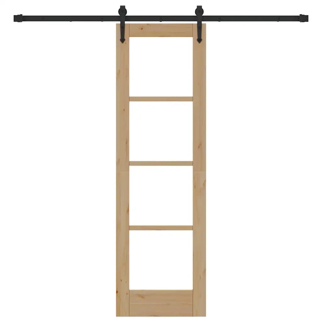 Porta scorrevole Naturale e Nero 61 x 198,5 cm 3332377
