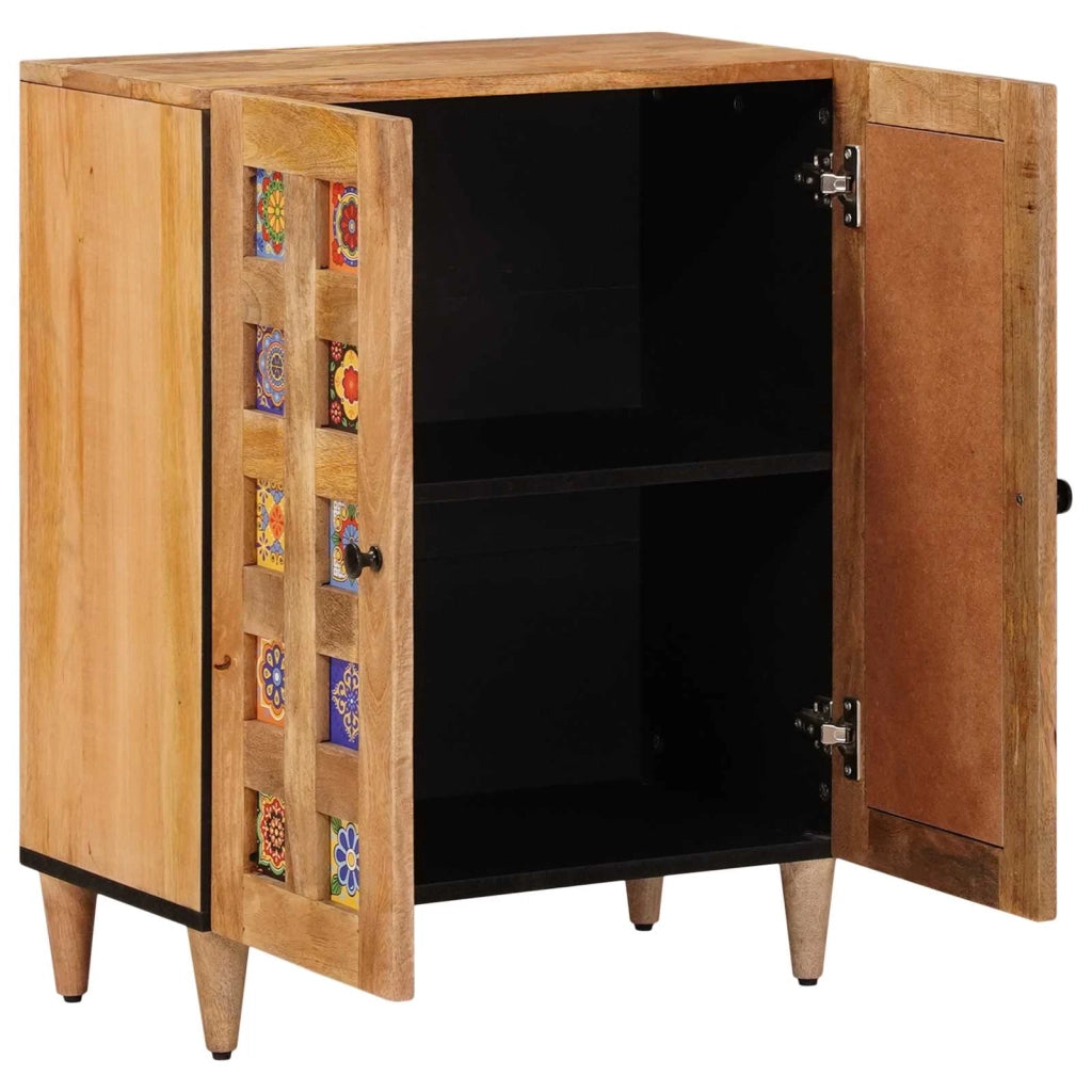 Credenza Naturale 60 x 33 x 75 cm Legno di mango massello 4018262