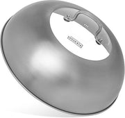 Wok deksel in acciaio inossidabile - 32,5 cm - duraturo - con inserto in vetro