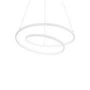 Sospensione Moderna Oz Metallo Bianco Led 48W 3000K Luce Calda D60Cm On-Off