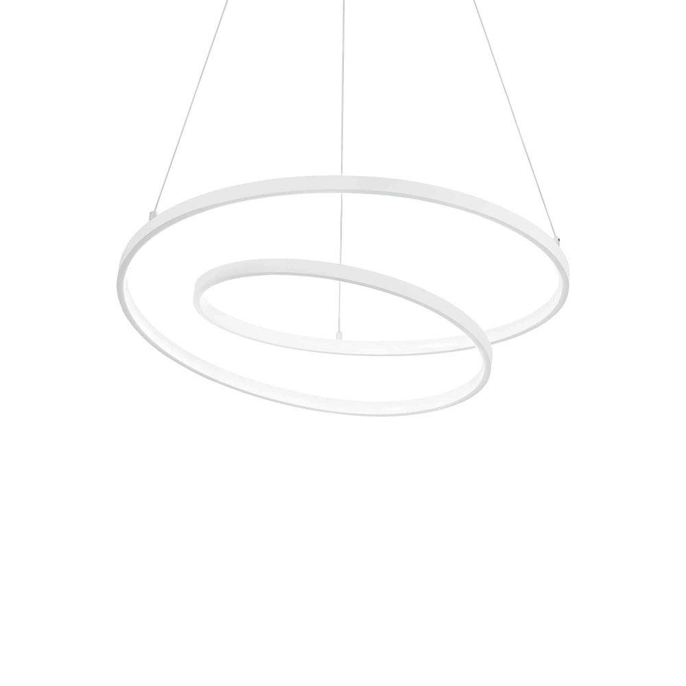 Sospensione Moderna Oz Metallo Bianco Led 48W 3000K Luce Calda D60Cm On-Off