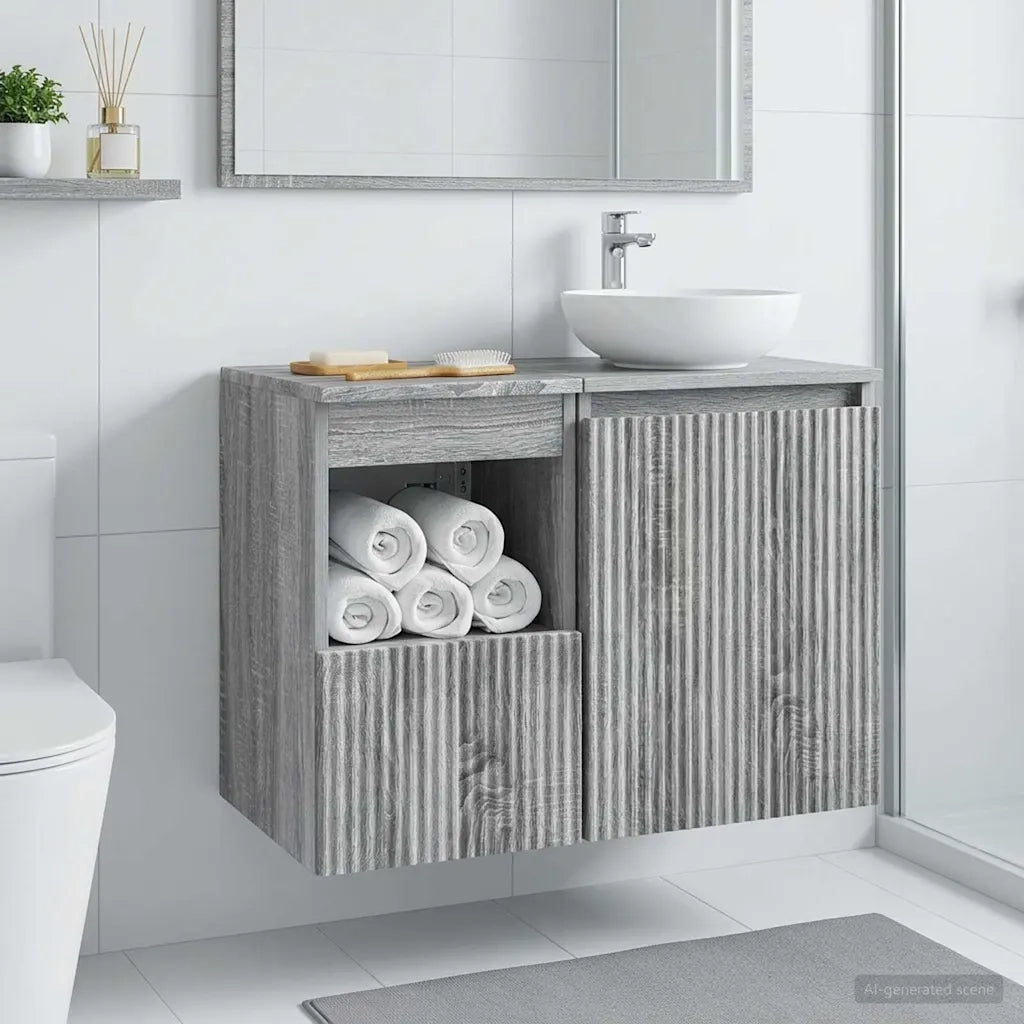 Mobile da Bagno Sonoma grigio 30 x 41 x 50 cm 890498
