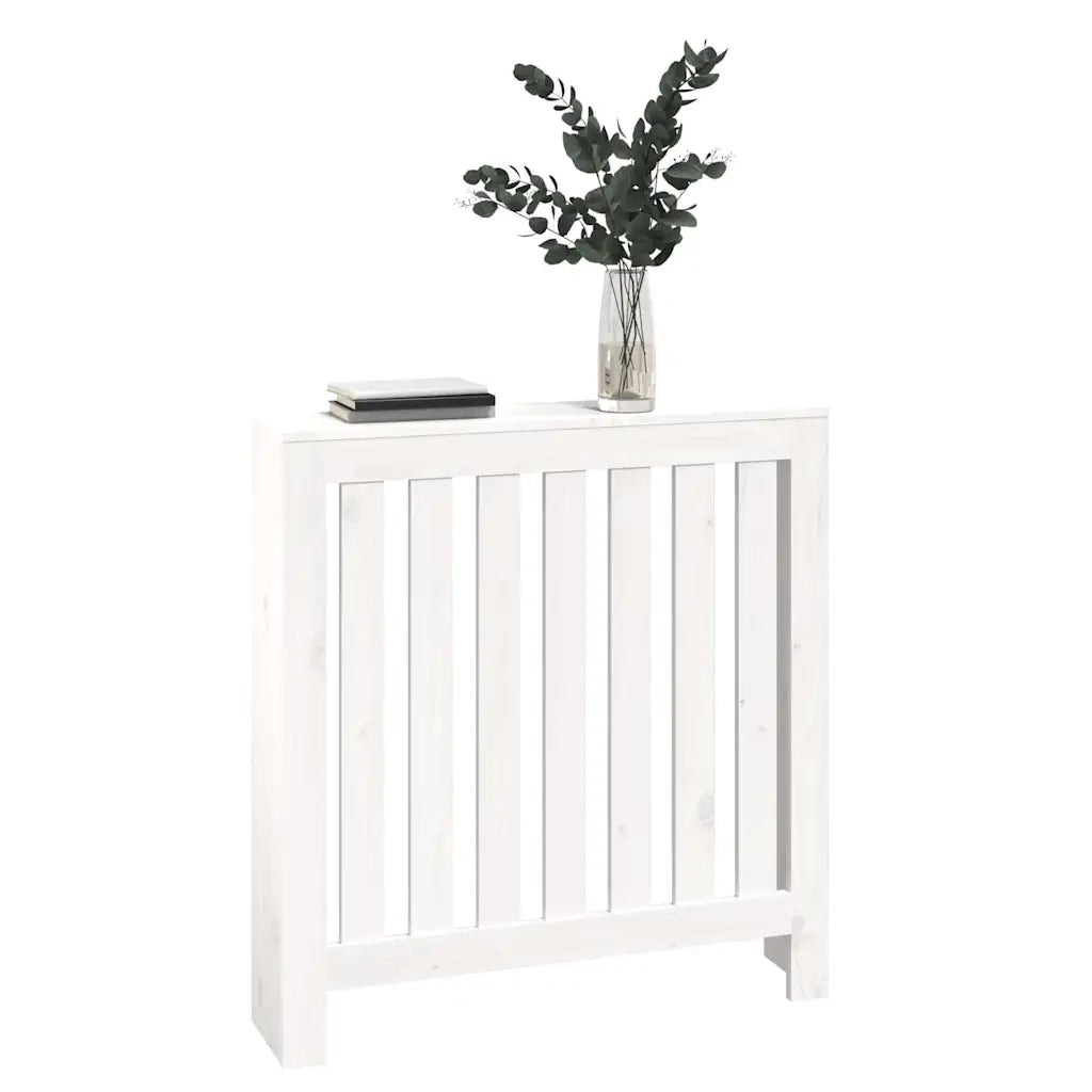 Copertura Termosifone Bianca 79,5x19x84 cm Legno Massello Pino 822567