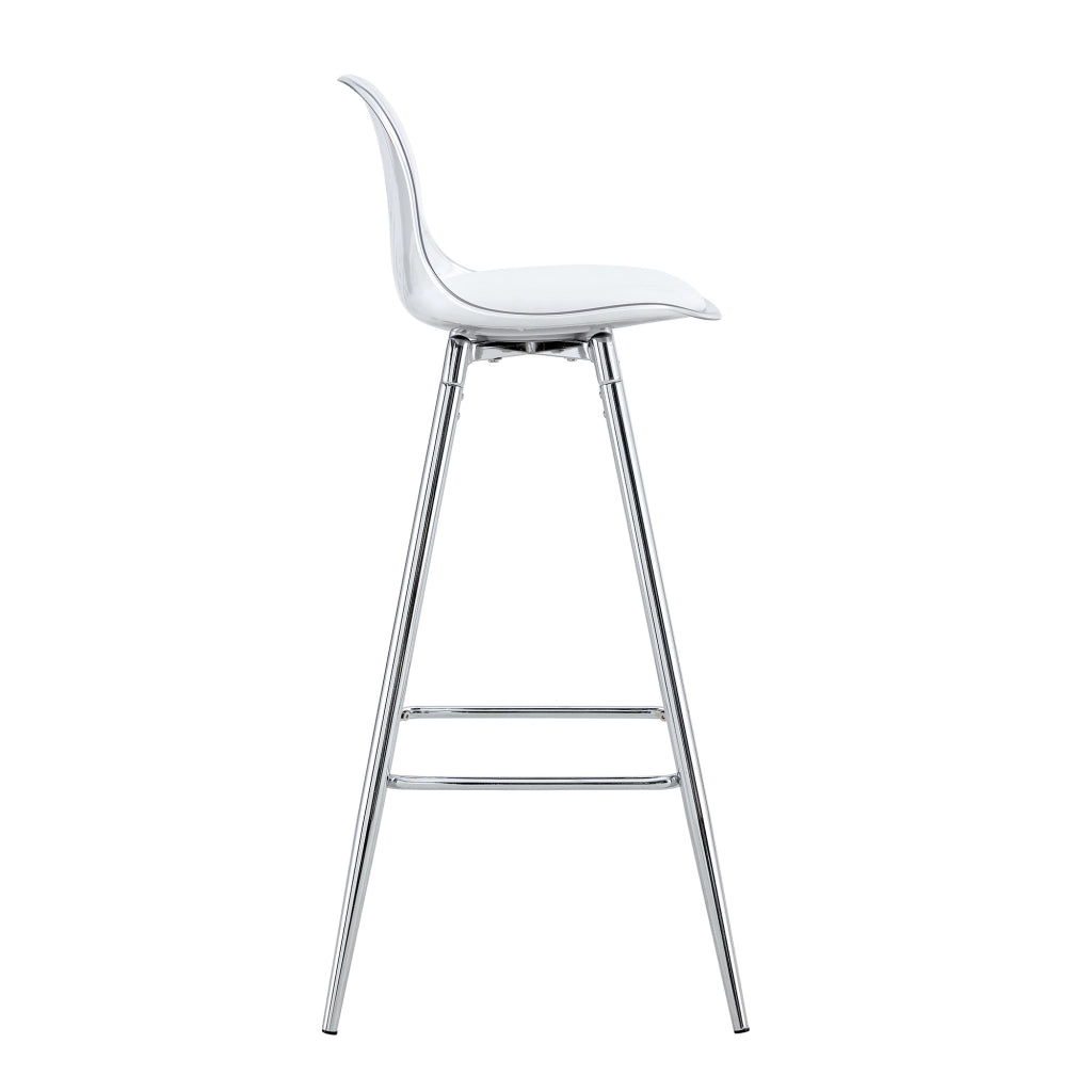 Sedie Trasparenti con Schienale, Struttura in Metallo ¨C MINIMAL ¨C Set 2 Pezzi, Soggiorno