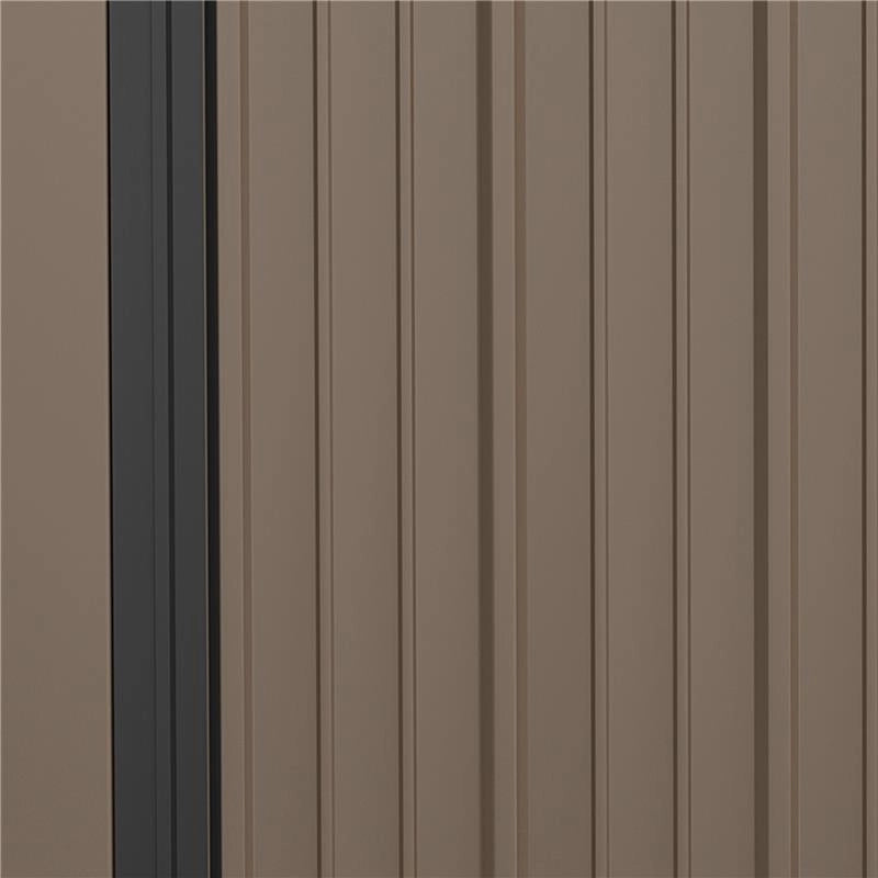 CASETTA DA GIARDINO IN ACCIAIO PORTA ATTREZZI CON CATENACCIO, 161.5X94.5X196CM, MARRONE