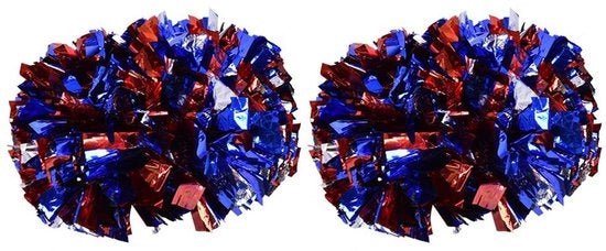 Pom Poms - 1 Paio - Leggero - Manubrio Sostituibile - Colori Luccicanti - Adatto per Danze e Eventi Sportivi - Cheerleading