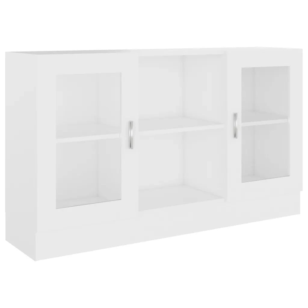 Armadietto con Vetrina Bianco 120x30,5x70 cm Legno Multistrato 802786