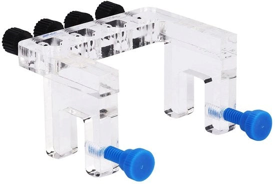 Supporto per tubi in acrilico - leggero - 4 aperture - per acquario/filter - affidabile - massima diametro 15 mm - accessorio per acquario