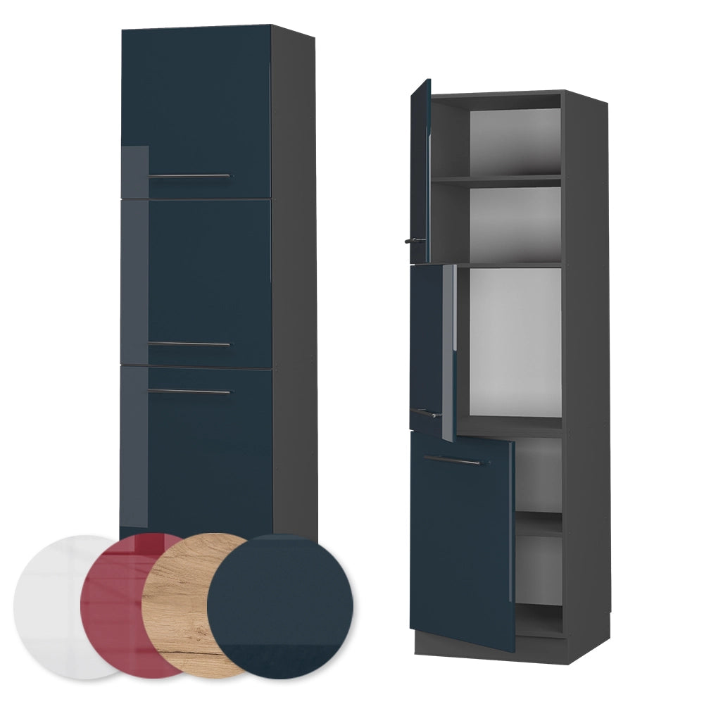 Vicco Mobile per forno da incasso Blu scuro lucido 60 cm