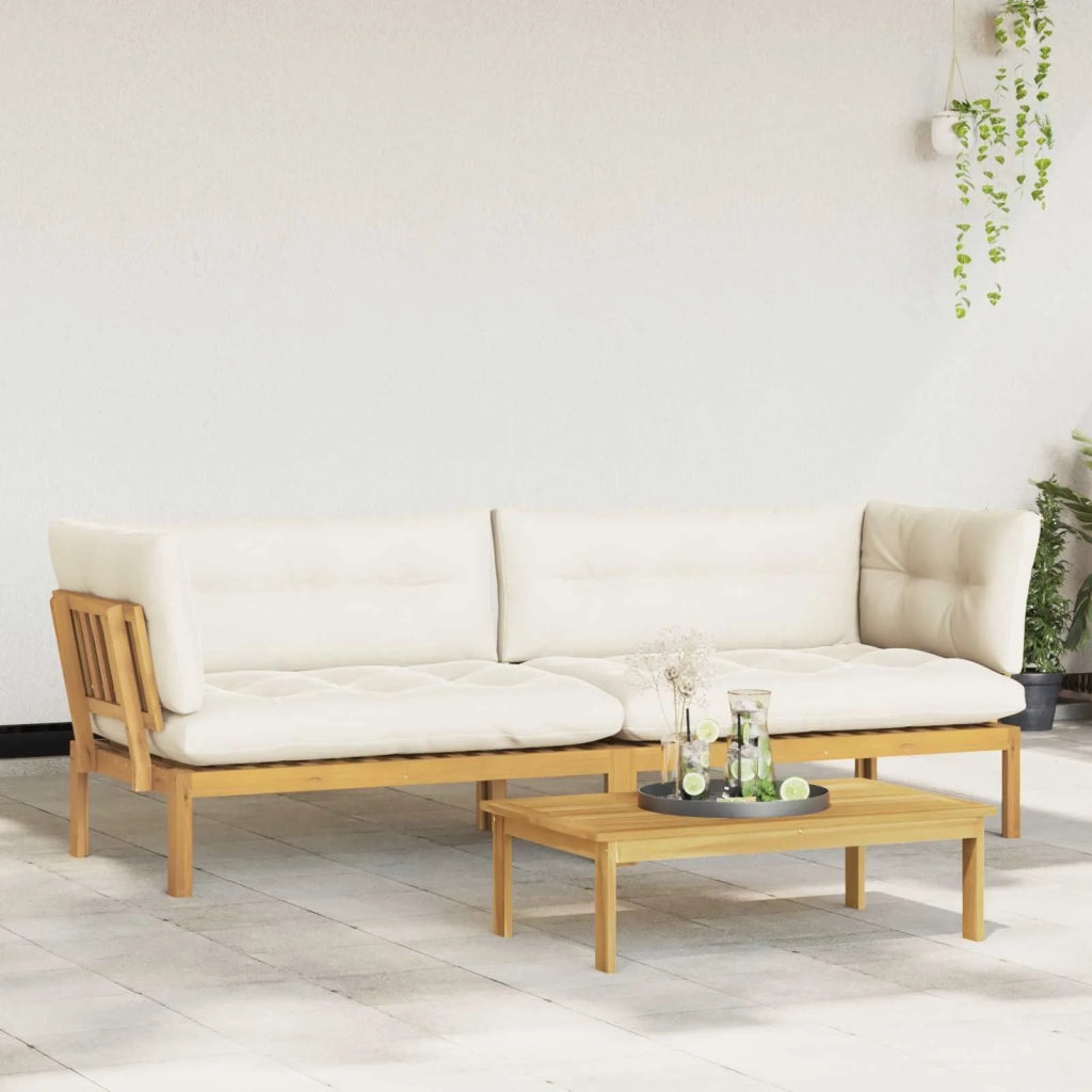 Unità di divano pallet da giardino 2 Pezzo 3418258