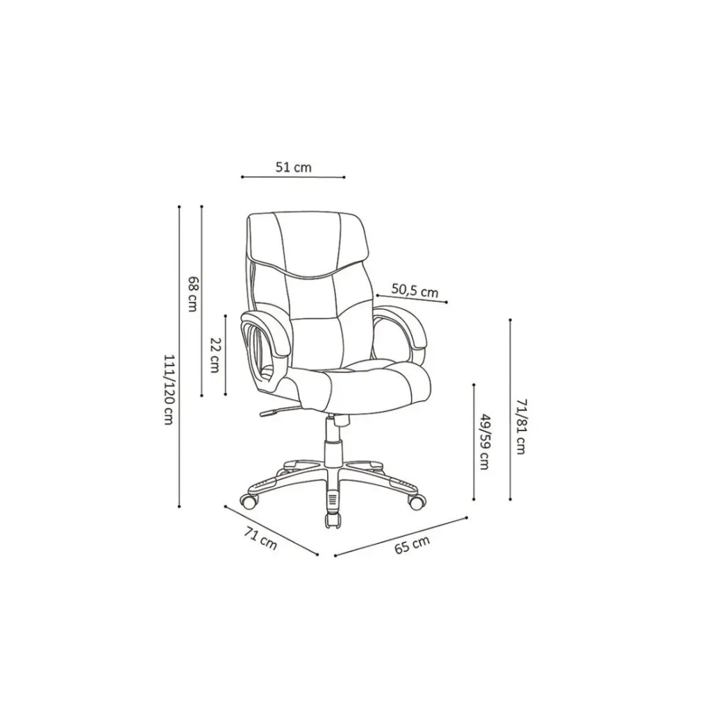 Sedia da ufficio LIDA – PU Nero – Comfort ed eleganza per il tuo spazio lavorativo