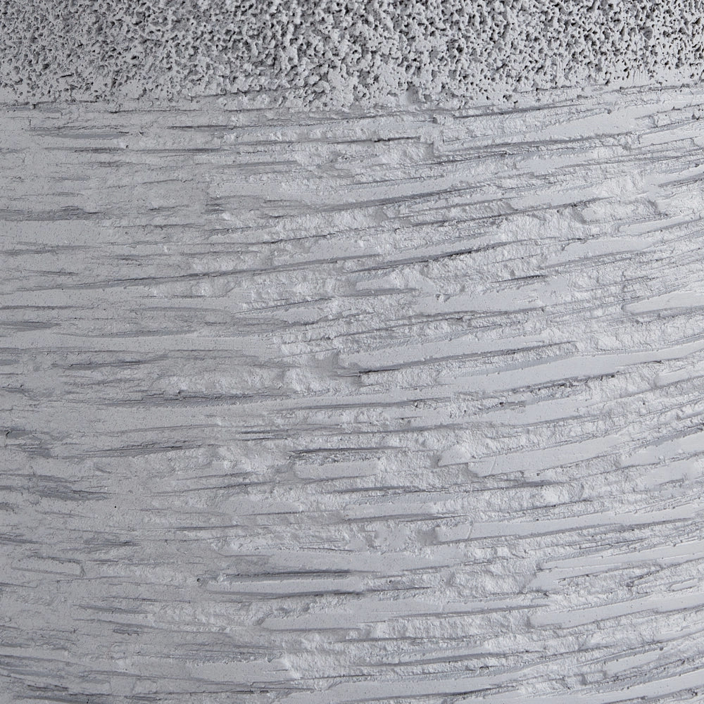 Vaso per piante in argilla grigio 26 x 26 x 25 cm per interni ed esterni resistente alle intemperie