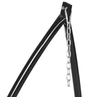 Supporto per Sedia a Dondolo o Sedia Sospesa, Tavolino Regolabile Incluso, Carico Max. 120 kg, Nero