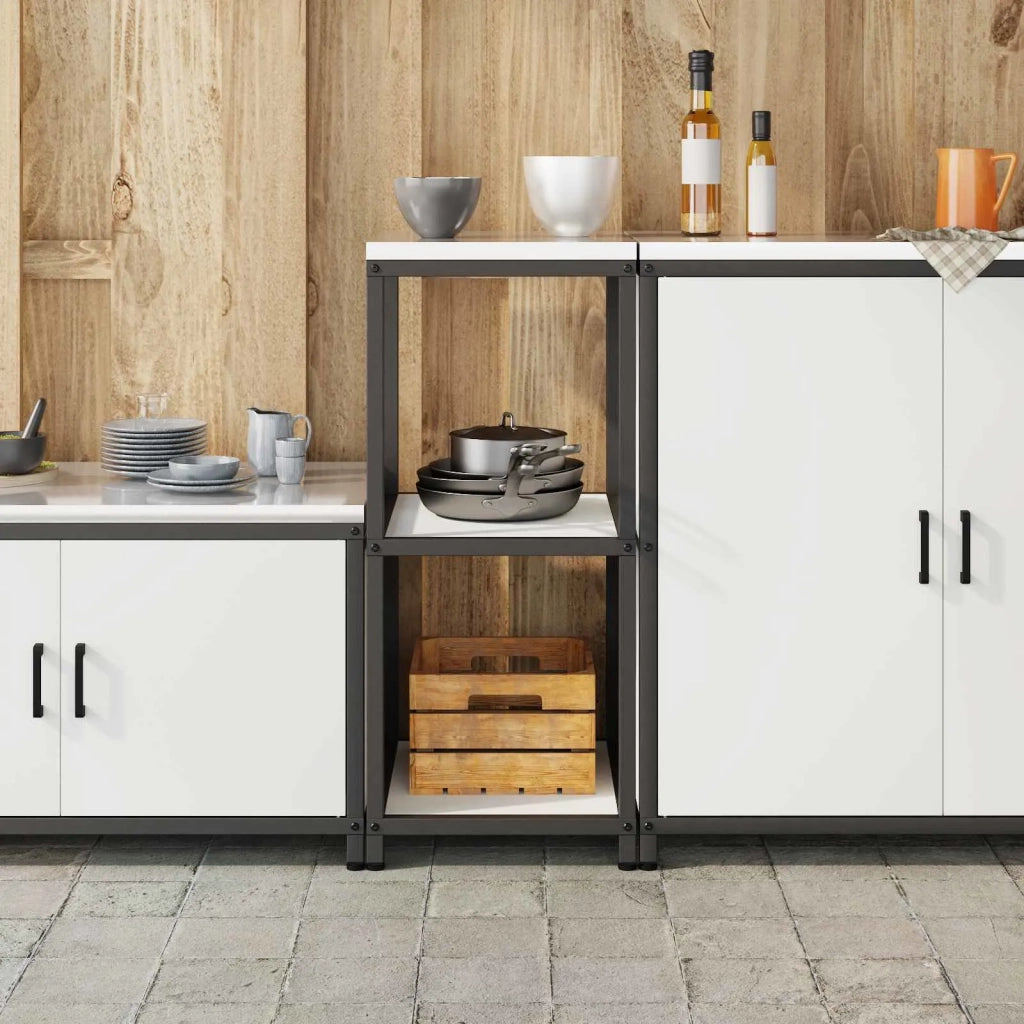 Stoccaggio in cucina Bianco 40 x 50 x 92 cm Acciaio 874969