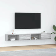 Mobili TV 2pz Grigio Sonoma 100x31x25,5 cm Legno Multistrato