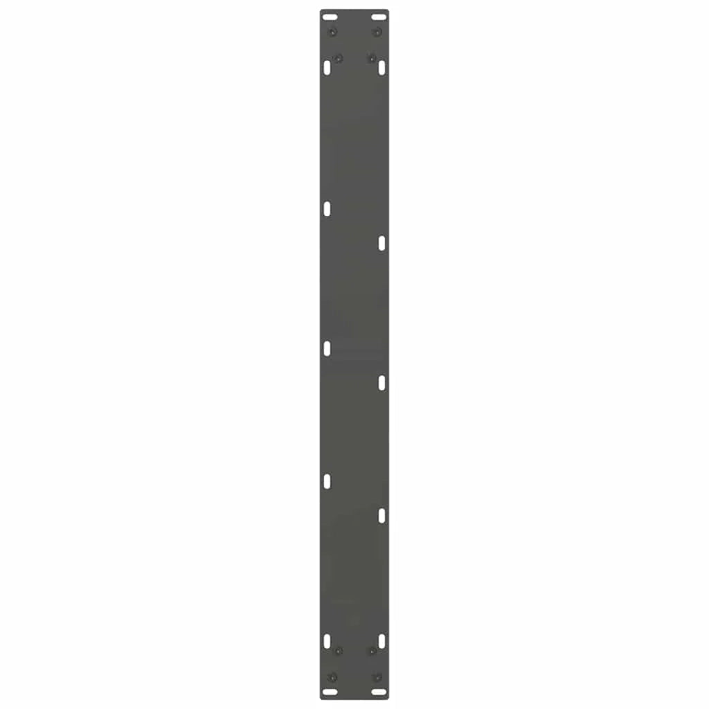 Set di 2 gambe quadrate per tavolo da pranzo 70 x 72 cm con piedini regolabili stile moderno acciaio antracite 02_0057550