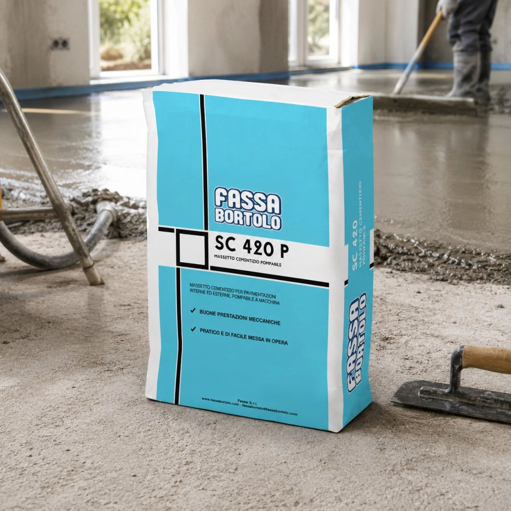 Fassa sc 420 p massetto a base cementizia per pavimenti interni ed esterni 25 kg