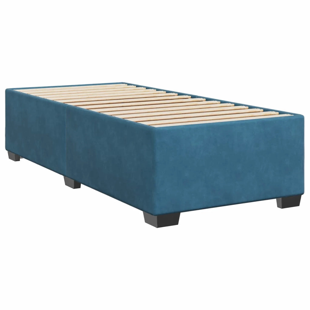 Letto box spring con materasso Blu 90 x 200 cm Velluto 3453564