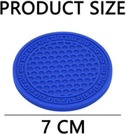 Onderzetters Antislip Universali - 2 Pezzi - Silicone - Resistenti al Calore - 7 cm di Diametro - Matrice Antislip