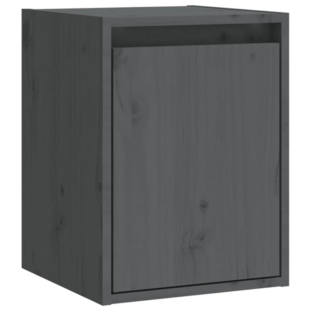 Pensili 2 pz Grigi 30x30x40 cm in Legno Massello di Pino cod mxl 32914