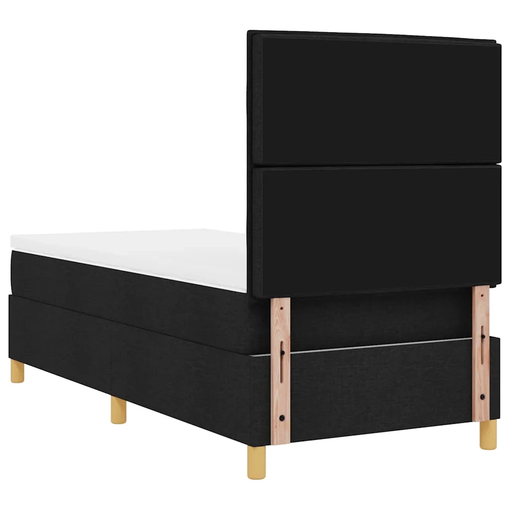 Letto a molle con materasso Nero 80 x 200 cm Tessuto 3339499