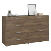 Credenza Phethai, Buffet da soggiorno, Madia da salotto, Dispensa da cucina, 140x40 h82 cm, Rovere