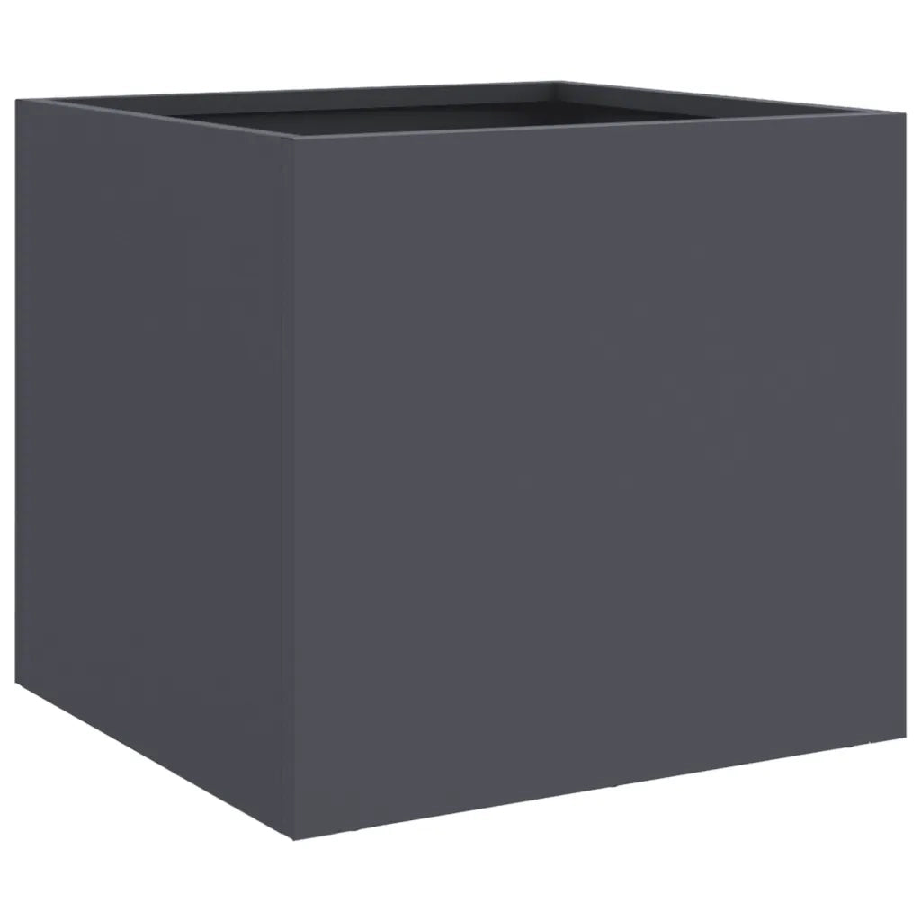 Fioriera-Vaso-Contenitore per Piante Antracite 32x30x29 cm in Acciaio