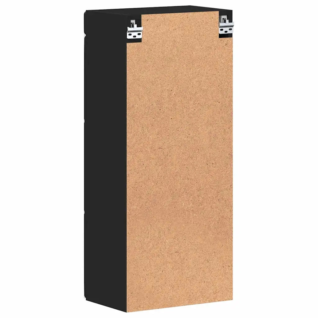 Armadio da bagno a muro con porta TULUM Nero 37 x 24,5 x 86 cm