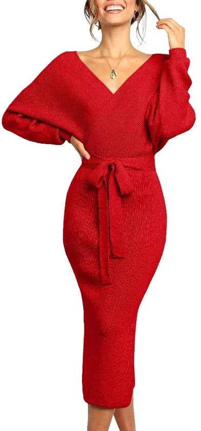 Pullover con collo V - Tuta a maglia - Lunghe maniche - Cappuccio aperto - Cerniera chiusa - Materiale caldo 20% poliestere/35% nylon/45% viscose - Tuta a maglia