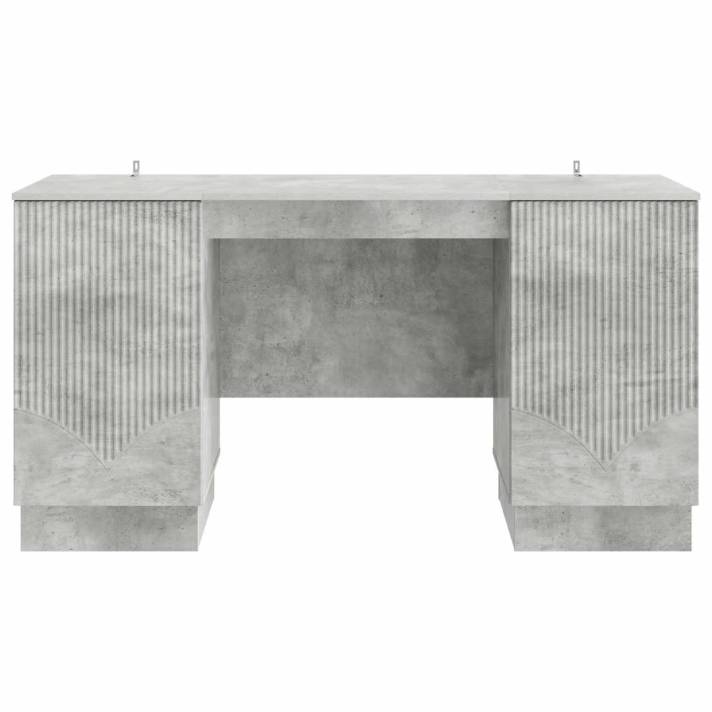 Scrivania con lo scaffale Grigio Cemento 142,5 x 50 x 75 cm