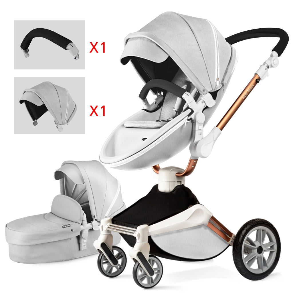 Passeggino 2in1 con rotelle 360¡ã ¨C zephmum ¨C Grigio con Babywanne e Sportwagen