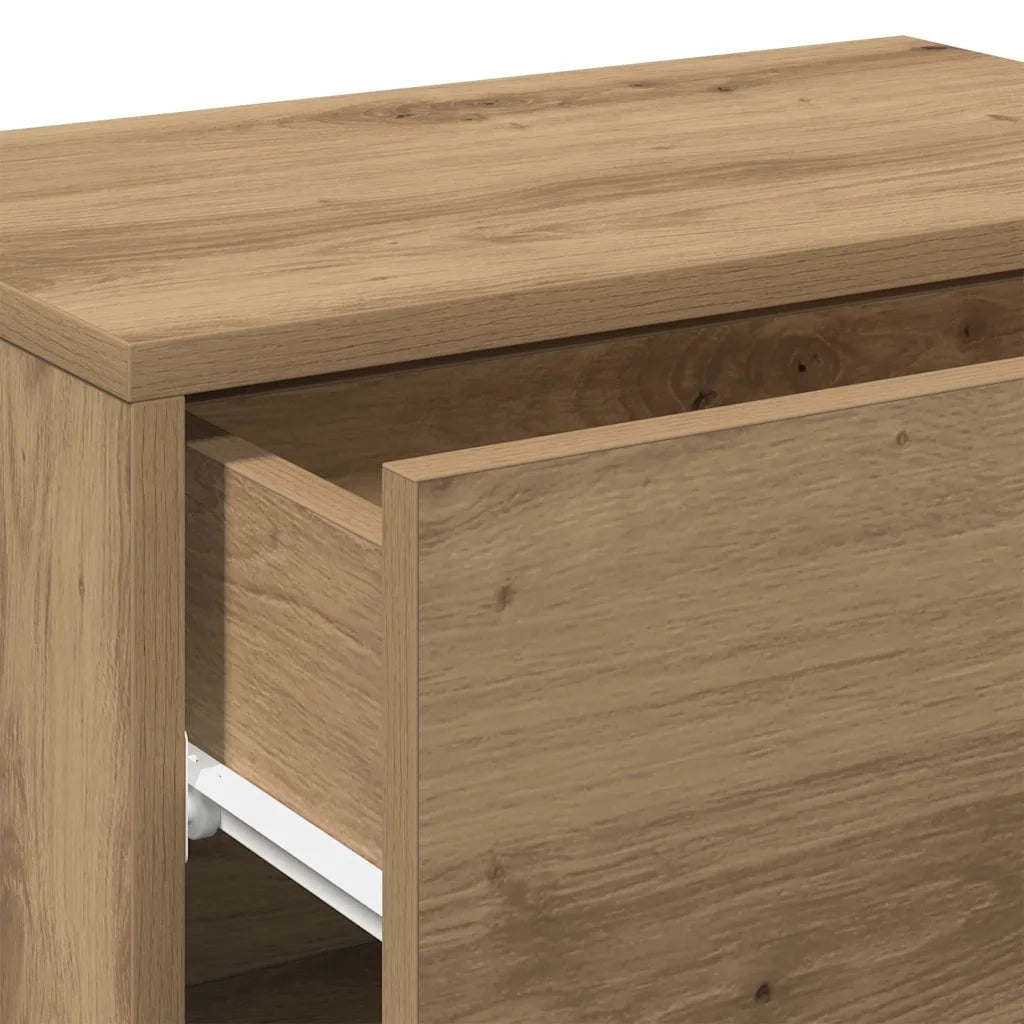 vidaXL Comodini a Muro 2 pz Rovere Artigianale