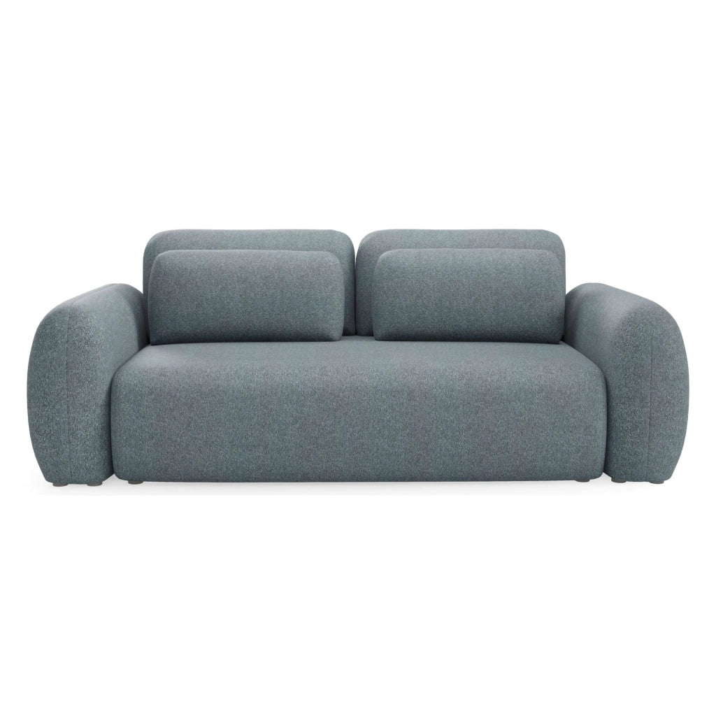 Sessame, Divano Letto 3 Posti Contenitore, 266x121 cm Grigio Scuro