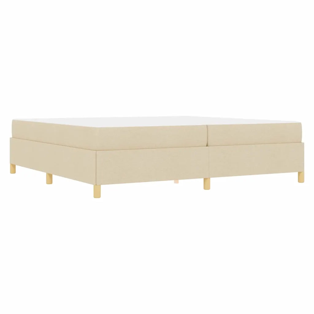 Struttura del letto con materasso Crema 200 x 200 cm Tessuto 3398967
