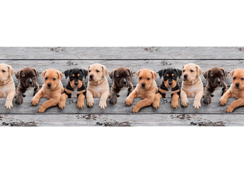 Tappeto Passatoia Antiscivolo Con Stampa Digitale Dis. Cani Legno - 50x500 - Cani Legno
